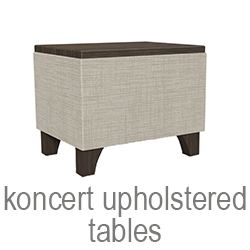 Koncert Upholstered Tables by Kn Contract