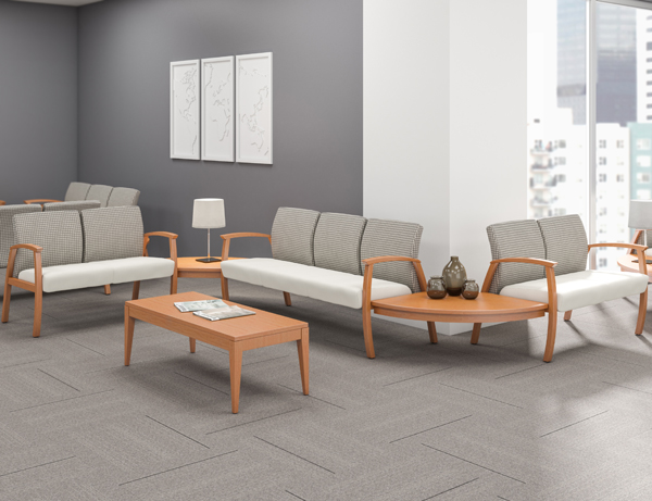 Koncert Wood Visitor Seating in a waiting room