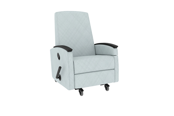 Mobile Chaise Rocker Recliner Right Fold Down Arm