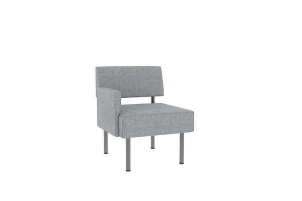 Single Seat Lounge Chair with Left Arm Facing