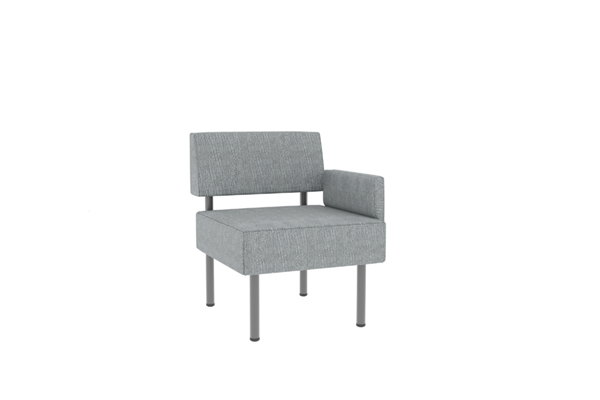 Single Seat Lounge Chair with Right Arm Facing