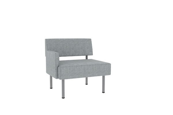 Single Seat Bariatric Lounge Chair with Left Arm