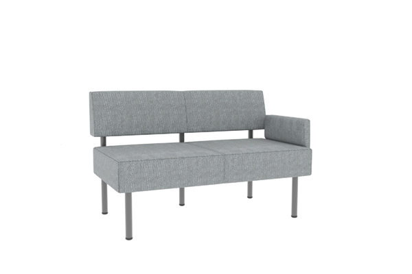 Two Seat Lounge Chair with Right Arm