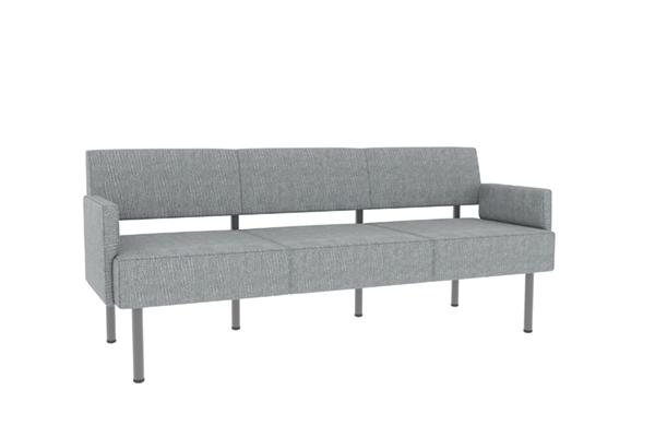 Three Seat Lounge Chair with Arms