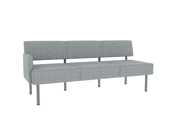 Three Seat Lounge Chair with Left Arm