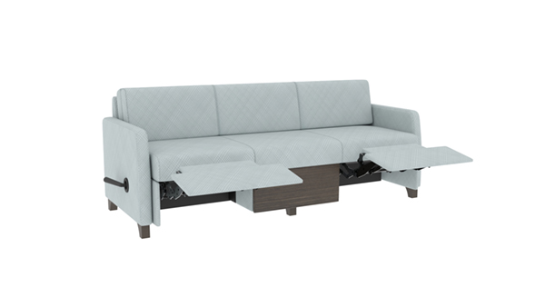 Sleep Sofa, Dual Kick-Outs, Thermofoil Front