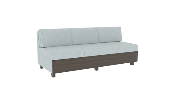 Armless Sleep Sofa with Thermofoil Front