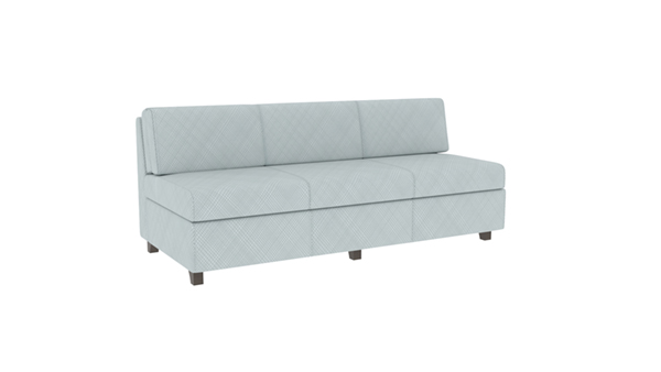 Armless Sleep Sofa with Upholstered Front