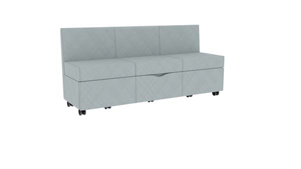 High Back Pullout Sleep Bench with Uph. Front